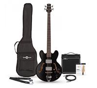 San Francisco Semi Acoustic Bass Black 15W Bass Amp Pack