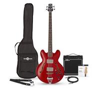 San Francisco Semi Acoustic Bass Wine Red, 15W Bass Amp Pack