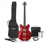 San Francisco Semi Acoustic Bass Wine Red 15W Bass Amp Pack