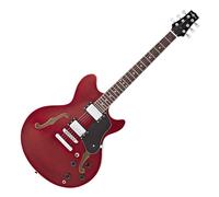 San Francisco Semi Acoustic Guitar by Gear4music Wine Red - Secondhand