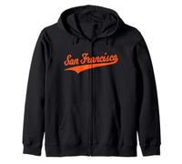 SAN FRANCISCO SF VARSITY SCRIPT VINTAGE SPORTS JERSEY STYLE Zip Hoodie