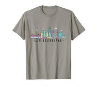 San Francisco Skyline Golden Gate Bridge USA California T-Shirt