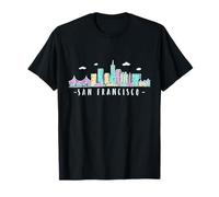 San Francisco Skyline Golden Gate Brigde California Gift T-Shirt