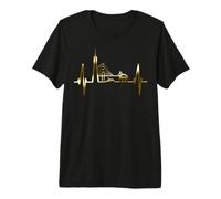 San Francisco Skyline Heartbeat California USA San Francisco Premium T-Shirt