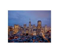 San Francisco Skyline,Jigsaw Puzzles for Adults 1000 Piece Jigsaw Puzzles for Adult Educational Game Challenge Toy 1000 Pieces Puzzle for Adults Kids.Educational Games Home Decoration(50x70cm)-BA20