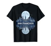 San Francisco Skyline Mirror Reflection Vintage Distressed T-Shirt