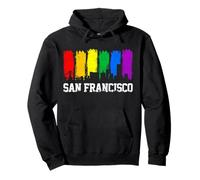 San Francisco Skyline Rainbow LGBTQ Gay Pride Month Gift Pullover Hoodie