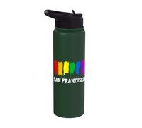San Francisco Skyline Rainbow LGBTQ Gay Pride Month Gift Stainless Steel Insulated Water Bottle