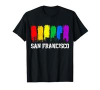 San Francisco Skyline Rainbow LGBTQ Gay Pride Month Gift Value Graphic T-Shirt