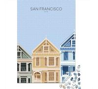 San Francisco Snippet Jigsaw Puzzle for Adults, 1000 Pieces, 70x50cm/1000pcs, New Year Hobby, Relaxing Home Time And January Evenings