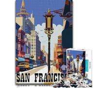 San Francisco Streets Family Wooden Jigsaw, Adults, 1000 Pieces | A screen-free tabletop activity: solo or shared leisure over several sessions.