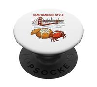 San Francisco Style Sourdough Bowl & Bridge Graphic PopSockets Adhesive PopGrip