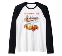San Francisco Style Sourdough Bowl & Bridge Graphic Raglan Baseball Tee