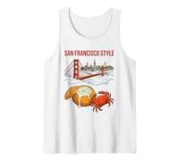 San Francisco Style Sourdough Bowl & Bridge Graphic Tank Top