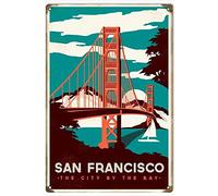 San Francisco The City by The Bay Travel Metal Sign 8X12 Inch