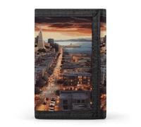 San Francisco Trifold Wallet Front Pocket,Small Wallets for Men And Women,Slim Wallet with Zipper Pocket