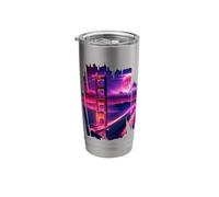 San Francisco Vaporwave Aesthetic Retro Style I Love SF Stainless Steel Insulated Tumbler