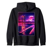 San Francisco Vaporwave Aesthetic Retro Style I Love SF Zip Hoodie