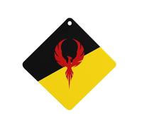 San Francisco's Flag 1Pcs Car Air Freshener Automotive Aromatherapy Tablets Hanging Scented Cards for Room Bathroom Rhombus