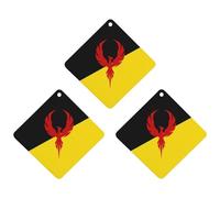 San Francisco's Flag 3 Pcs Car Air Freshener Automotive Aromatherapy Tablets Hanging Scented Cards for Room Bathroom Rhombus