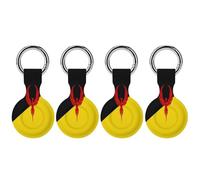 San Francisco's Flag Compatible with AirTag Holder Anti-Scratch GPS Cases with Keychain Portable Accessory 4PCS