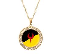 San Francisco's Flag Fashion Women's Diamond Necklace Shiny Round Pendant Jewelry Romantic Gifts