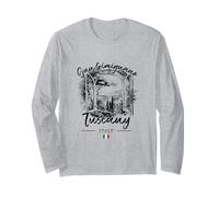 San Gimignano Tuscany Italian Riviera Italy Flag Tuscan Long Sleeve T-Shirt