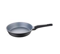 San Ignacio Bistro Grey - 24 cm Frying Pan - Made of Cast Aluminium - Quantanium Steel Interior - Matte Black Exterior - Induction Point - Soft Touch Black Handle