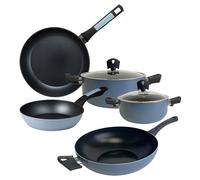 San Ignacio NOIA: NOIA 7-piece Set: Ø20 and Ø24 saucepans, with lids, Set 2 Pans Ø20 and Ø26 and Wok Ø30 cm