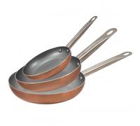SAN IGNACIO Optimum Plus Set of 3 Frying Pans, Pressed Aluminium, Suitable for Induction, 18, 22, 26 cm