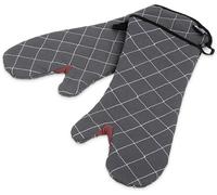 San Jamar 800FG17-BK BestGuard Conventional Style Oven Mitt With Kevlar WebGuard, 432 mm Length, Pair, Black