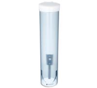 San Jamar C3165 Medium Pull Type Water Cup Dispenser, Fits 4oz to 10oz Cone and Flat Cup Size, 2-1/4" to 3-1/4" Rim, 16" Tube Length, Frosted Blue