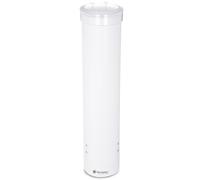 San Jamar C3165WH Medium Pull Type Water Cup Dispenser, Fits 4 to 10 oz Cone and Flat Bottom Cups, 16" Tube Length, White