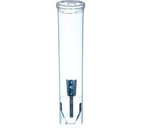 San Jamar C4160TBL Small Pull-Type Water Cup Dispenser, Fits 3 to 4-1/2 oz Cone Cups and 3 to 5 oz Flat Bottom Cups, Transparent Blue