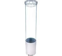 San Jamar C4180TBL Plastic Small Pull-Type Water Cup Dispenser With Throat, 90 mL-130 mL Cone Cup Size, 90 mL-150 mL Flat Cup Size, Arctic Blue (Pack of 12)