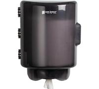 San Jamar Centerpull Towel Dispenser Paper Towel Dispenser with Adjustable Funnel for Bathroom, Kitchens, and Restaurants, Plastic, 13.25 x 10.75 x 10.25 Inches, Black
