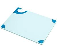 San Jamar Saf-T-Grip Plastic Cutting Board with Safety Hook, 9" x 12" x 0.375", Blue