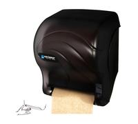 San Jamar Tear-N-Dry Essence Oceans Plastic Electronic Touchless Roll Towel Dispenser, Black