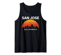 San Jose California Retro Nor Cal Bear Bay Area Tech Silicon Tank Top