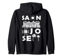 San Jose California Souvenir Men Sunshine San Jose Zip Hoodie