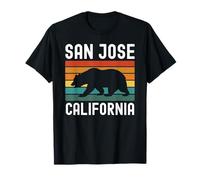 San Jose California USA Flag Nor Cal Bear Bay Area Tech City T-Shirt