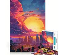 San Jose California USA Jigsaw Puzzles for Adults1000 Pieces Mind Skill Toy Quiet Hobby Design Assembly (50x75cm)