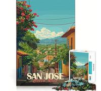 San Jose, Costa Rica Street View Puzzle for Teenagers 1000 Pieces Smart Reason Toy Stress Release Sharp Edge Birthday Gift (50x75cm)
