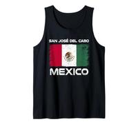 San Jose del Cabo Mexico Flag Design Proud Mexican Flag Tank Top