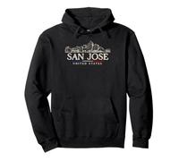 San Jose Landmarks Vintage USA Travel Pullover Hoodie