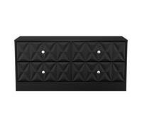 San Jose Large Chest of Drawers Black 4 Drawers 115cm