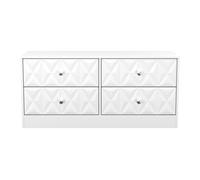 San Jose Large Chest of Drawers White 4 Drawers 115cm