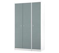 San Jose Ready Assembled Contemporary Matt Duck Egg Blue & White Tall Triple Wardrobe (H)1960mm (W)1108mm (D)530mm