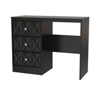 San Jose Ready Assembled Matt Black 3 Drawer Dressing Table (H)756mm (W)969mm (D)395mm