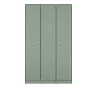 San Jose Tall Wardrobe Green 3 Doors 1 Shelf 116cm